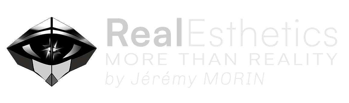 Logo RealEsthetics - Jérémy Morin, Artiste Portraitiste expert en dessin Ultra-réaliste au fusain et graphite